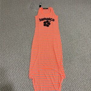 Orange Striped Jamaica Tank Dress